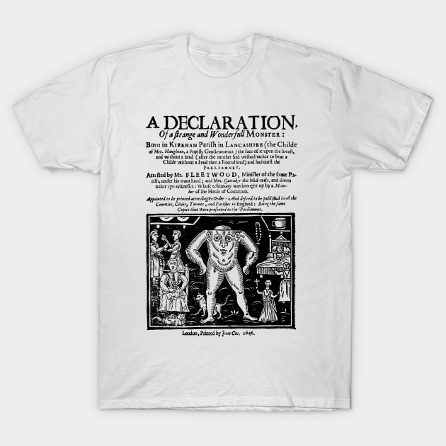 17th Century Horrorabilia Woodcut Design T-Shirt by CultOfRomance